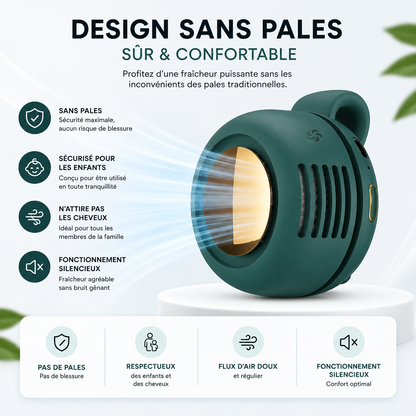 Mini ventilateur portable silencieux USB à clipser, 3 vitesses, rotation ajustable